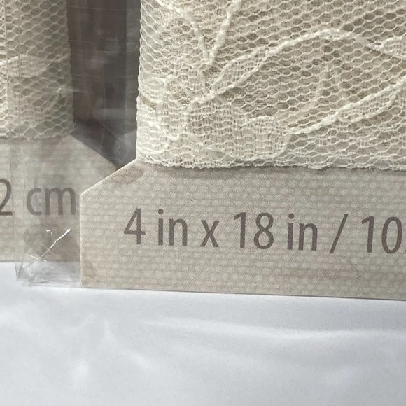 Fashion Bondex Iron On Trim Ivory Lace 4 Inch by 18 Inch 3 Packs Crafts Design - Picture 6 of 16